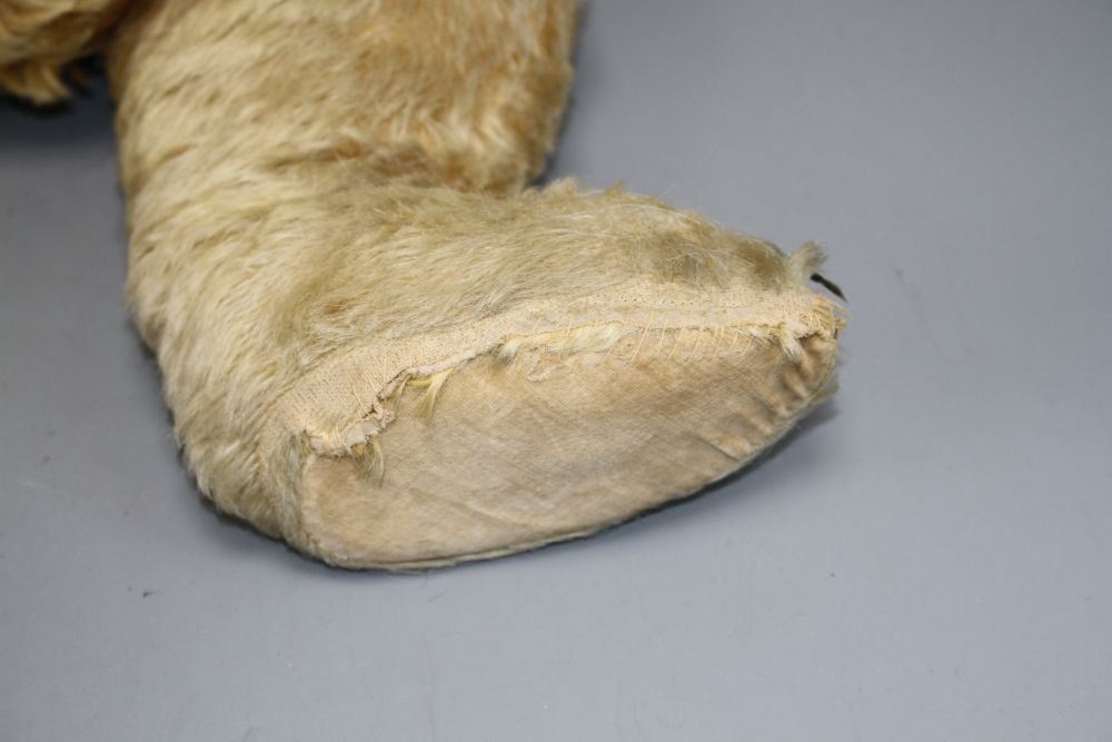 A Chiltern bear, c.1930, 27in., original velvet pads, some hair loss on right left arm and body